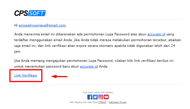 cara reset password akun di Accurate Online