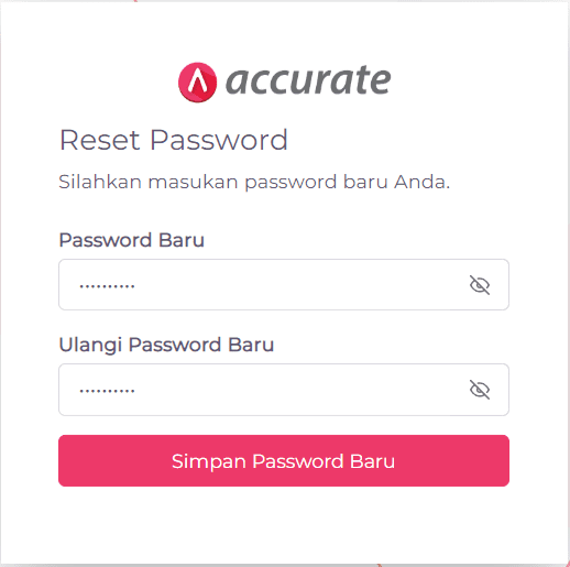 cara reset password akun di Accurate Online