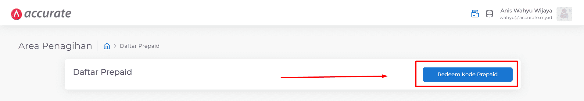 Aktivasi Database Accurate Online
