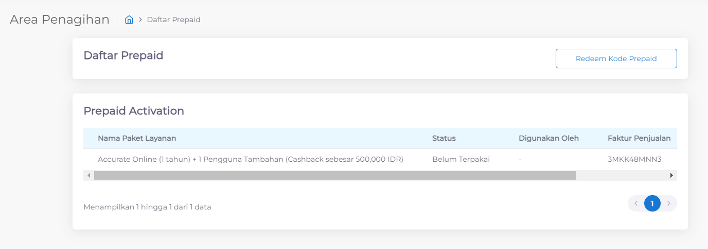 cara aktivasi database di Accurate Online