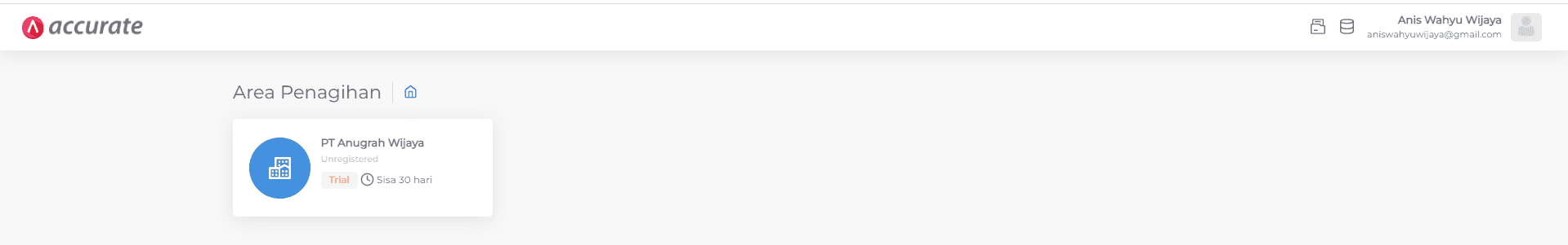 Aktivasi Database Accurate Online