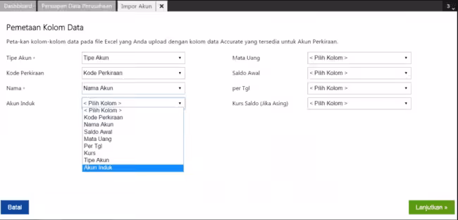 Import Data Akun Accurate Online