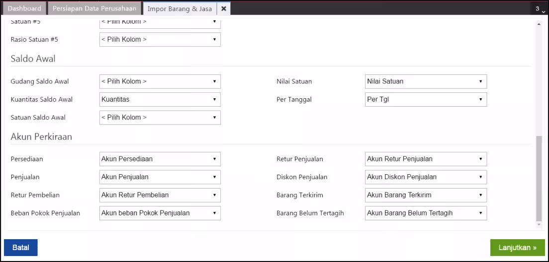 Impor Data Barang dan Jasa Accurate Online