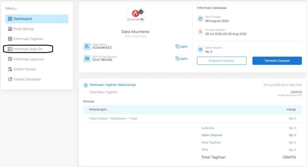 aktivasi Add On Accurate Online