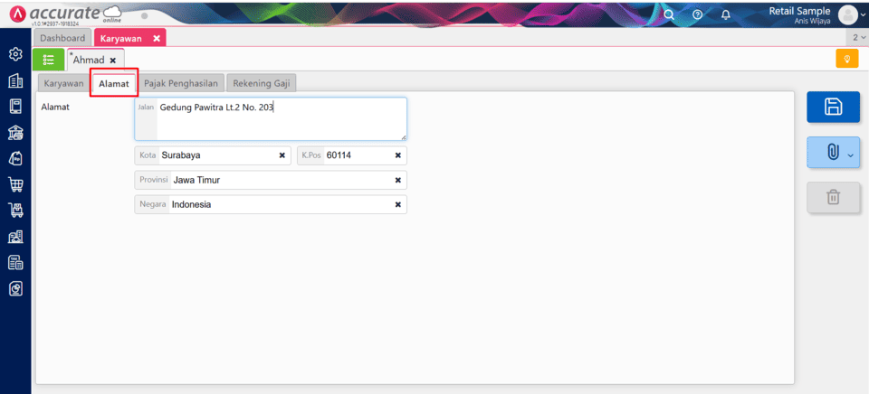 fitur karyawan di Accurate Online fitur karyawan di Accurate Online