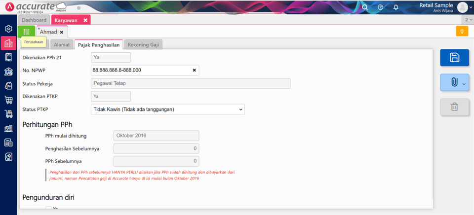 fitur karyawan di Accurate Online fitur karyawan di Accurate Online