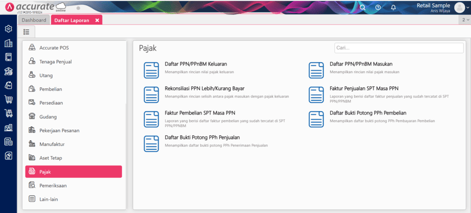 fitur pajak di accurate online fitur pajak di accurate online