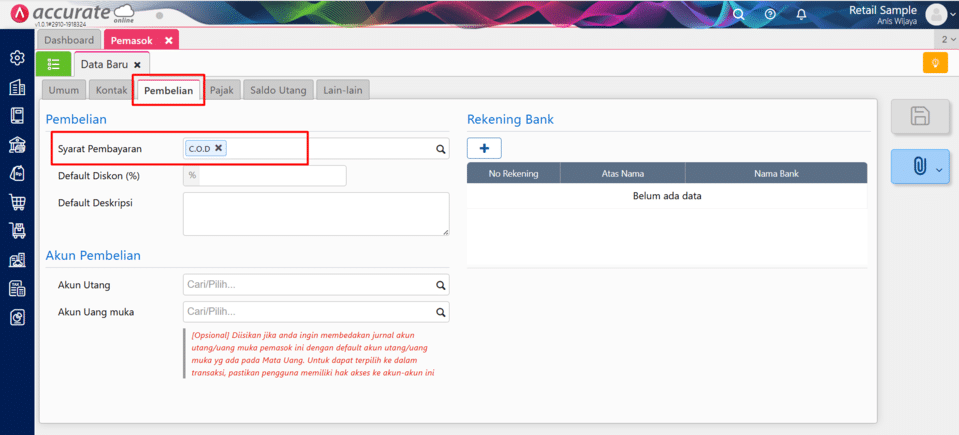 fitur syarat pembayaran di accurate online