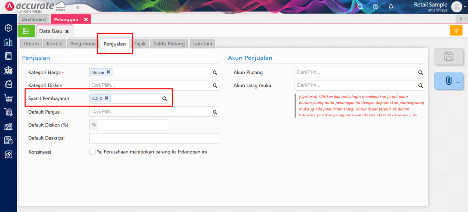 fitur syarat pembayaran di accurate online