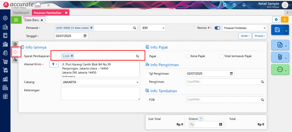fitur syarat pembayaran di accurate online