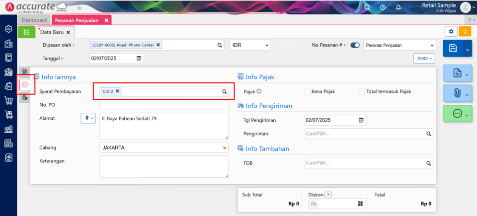 fitur syarat pembayaran di accurate online