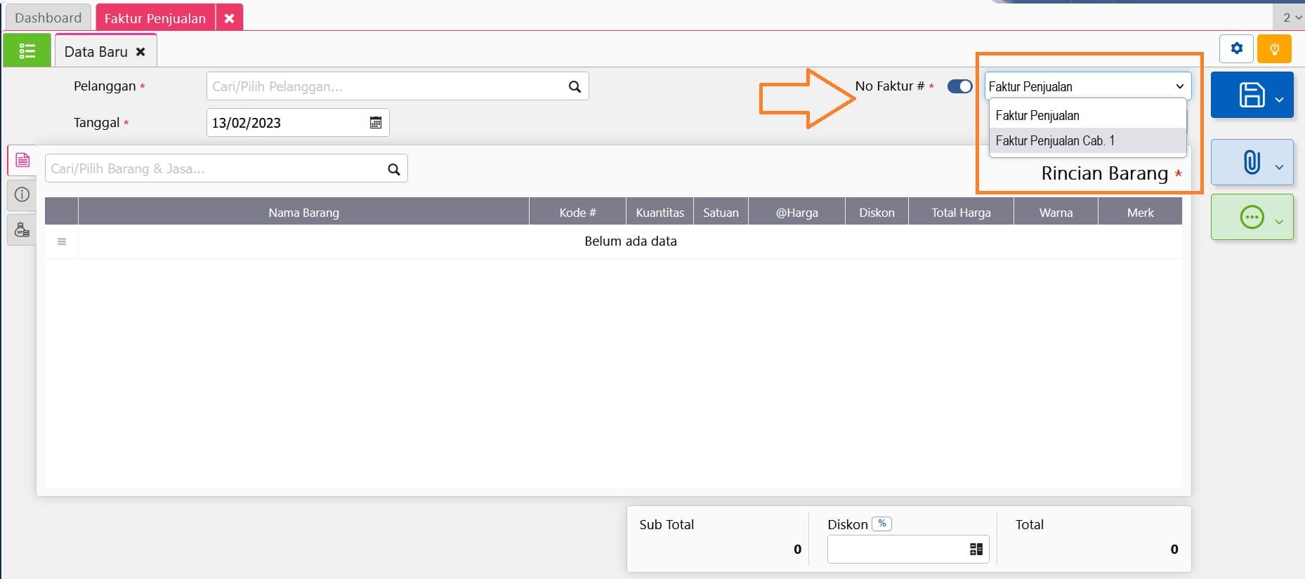 fitur penomoran di accurate online