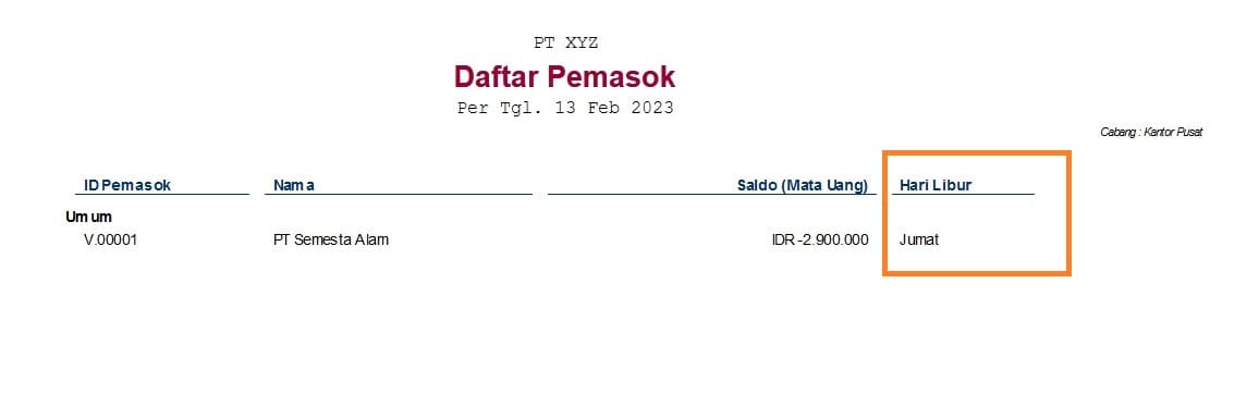 atribut tambahan pemasok di preferensi