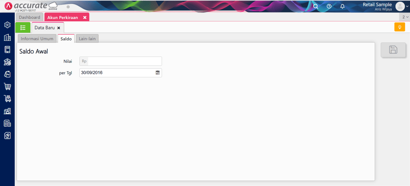 fitur akun perkiraan di accurate online
