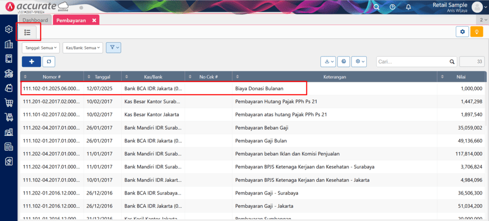 Fitur Transaksi Berulang di Accurate Online