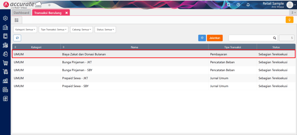 fitur transaksi berulang di accurate online