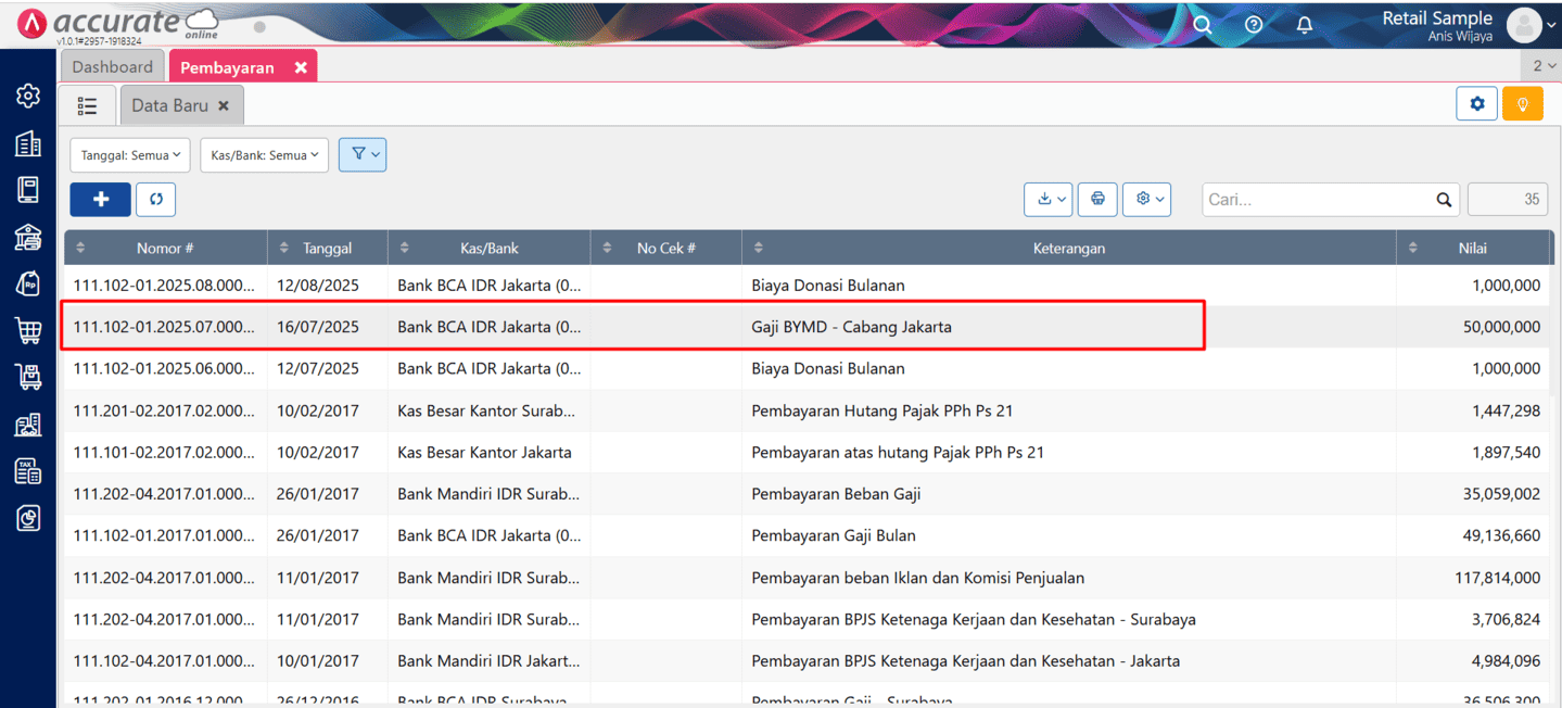 fitur transaksi favorit di Accurate Online