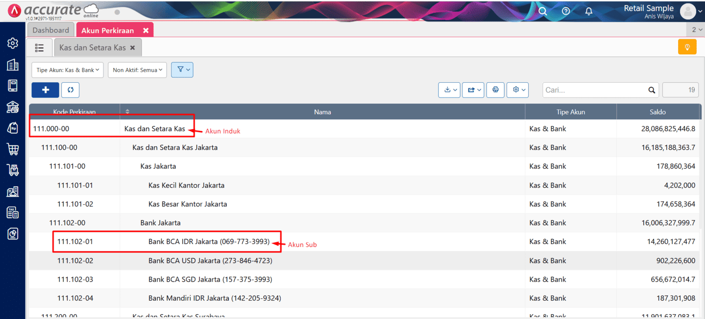membuat akun perkiraan di Accurate Online