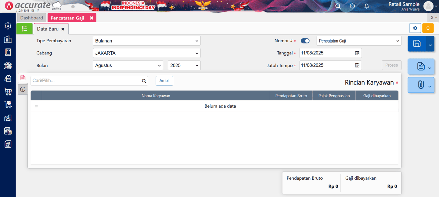 fitur pencatatan gaji di accurate online