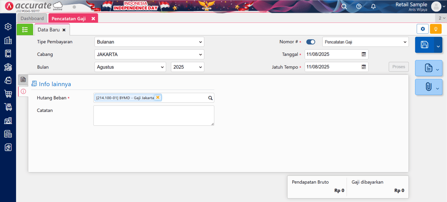 fitur pencatatan gaji di accurate online