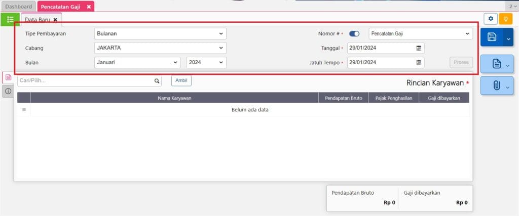 mencatat beban gaji di accurate online 03