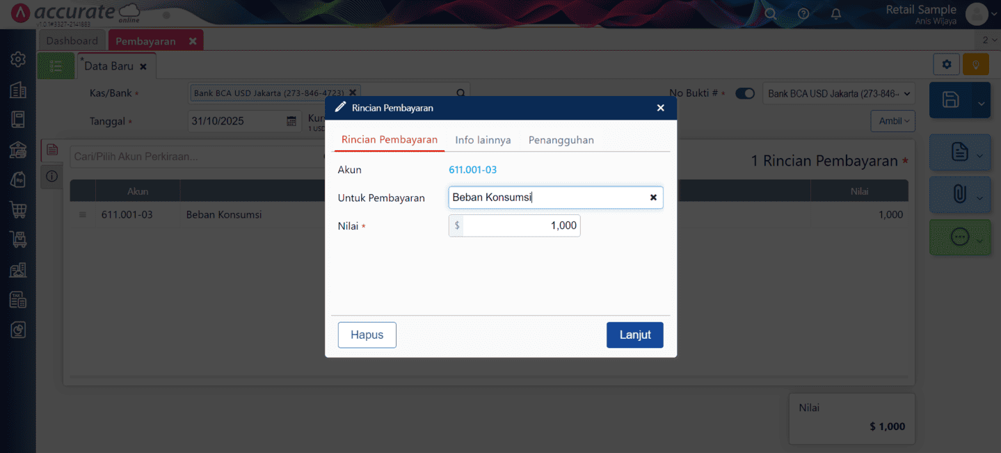 membuat pembayaran dengan mata uang asing