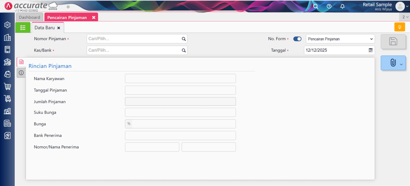 Fitur Pencairan Pinjaman di Accurate Online
