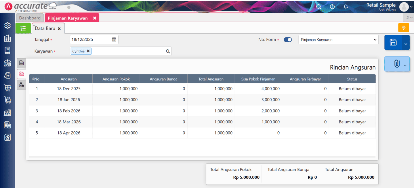 Membuat Pinjaman Karyawan di Accurate Online Membuat Pinjaman Karyawan di Accurate Online