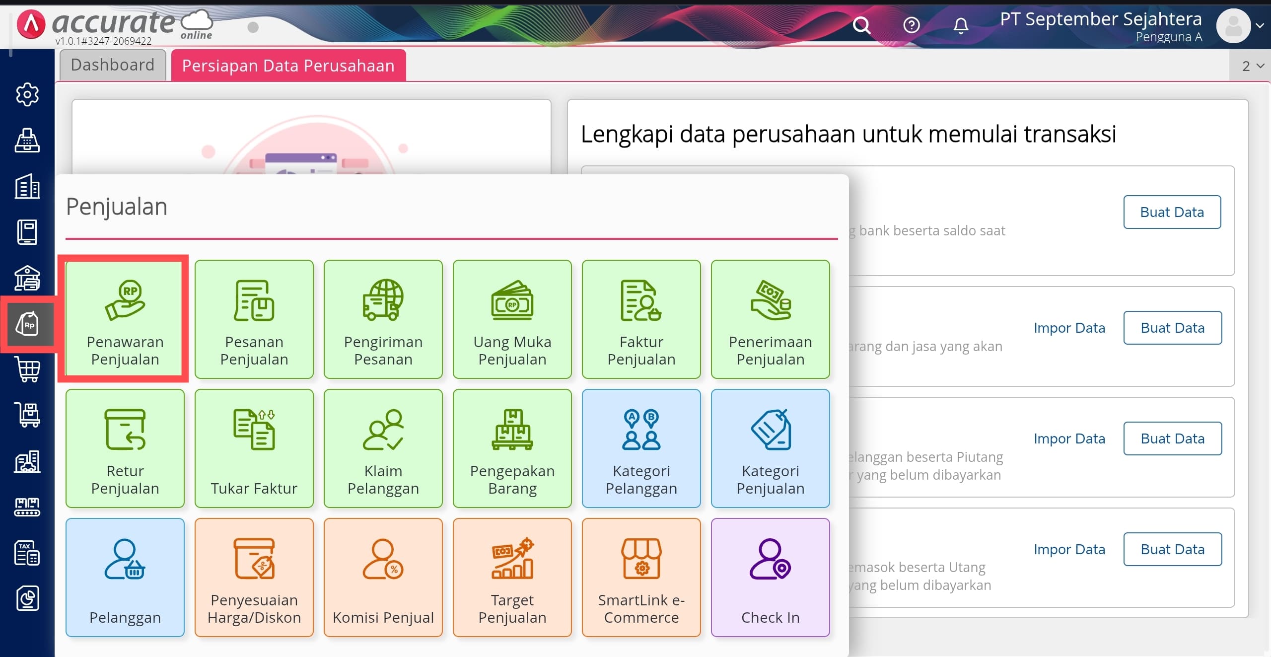membuat penawaran menggunakan pajak dan biaya