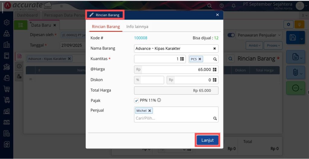 Membuat Penawaran Penjualan di Accurate Online Membuat Penawaran Penjualan di Accurate Online