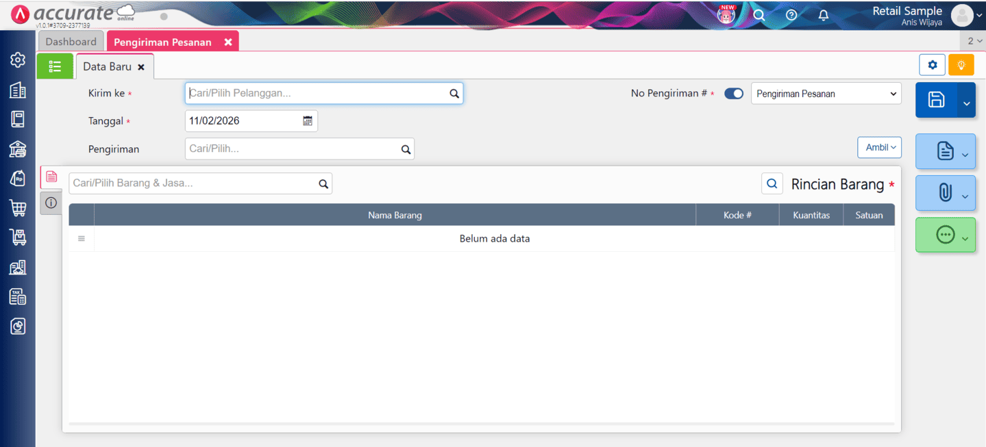 Fitur Pengiriman Pesanan di Accurate Online
