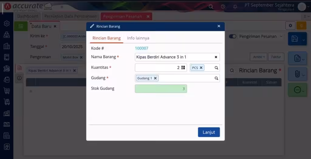 membuat pengiriman pesanan di Accurate Online membuat pengiriman pesanan di Accurate Online