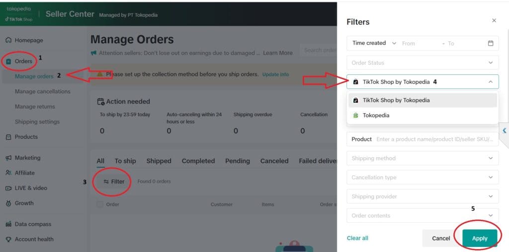 Ekspor Data Penjualan dari Tiktok