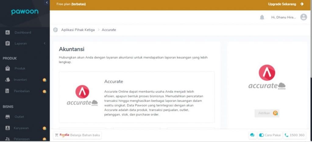 integrasi Accurate Online dengan Pawoon Pos
