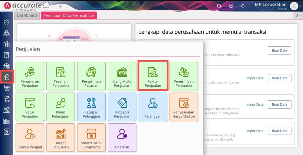 membuat faktur penjualan dari pengiriman di Accurate Online