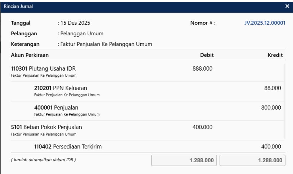 membuat faktur penjualan mendahului pengiriman