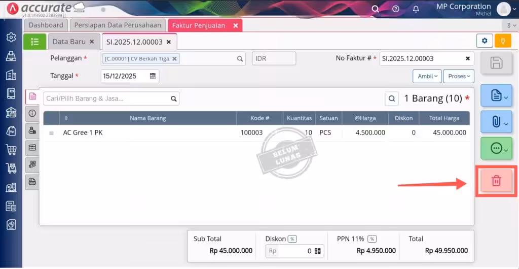 menghapus faktur penjualan di accurate online menghapus faktur penjualan di accurate online