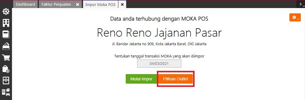 Perlakuan Integrasi Accurate Online ke Moka POS