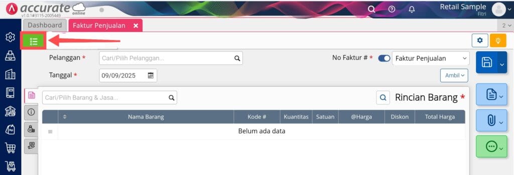Daftar Transaksi Accurate POS yang Belum Terimpor
