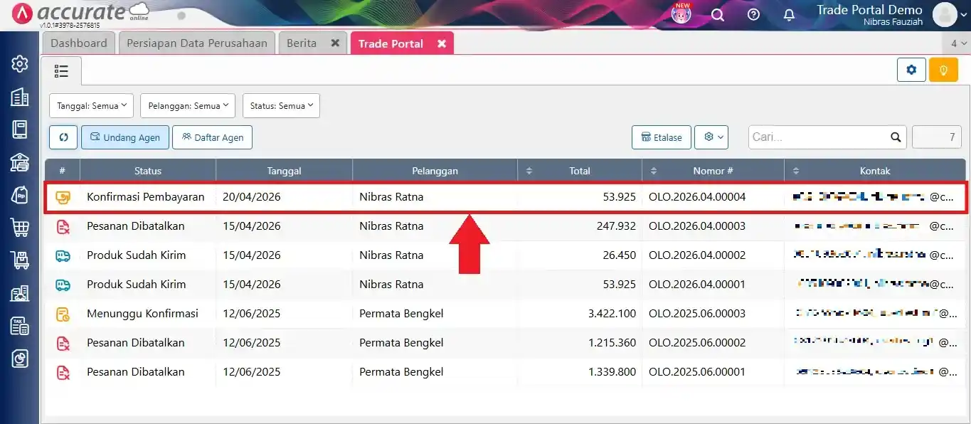 Cara Membayar Pesanan di Trade Portal