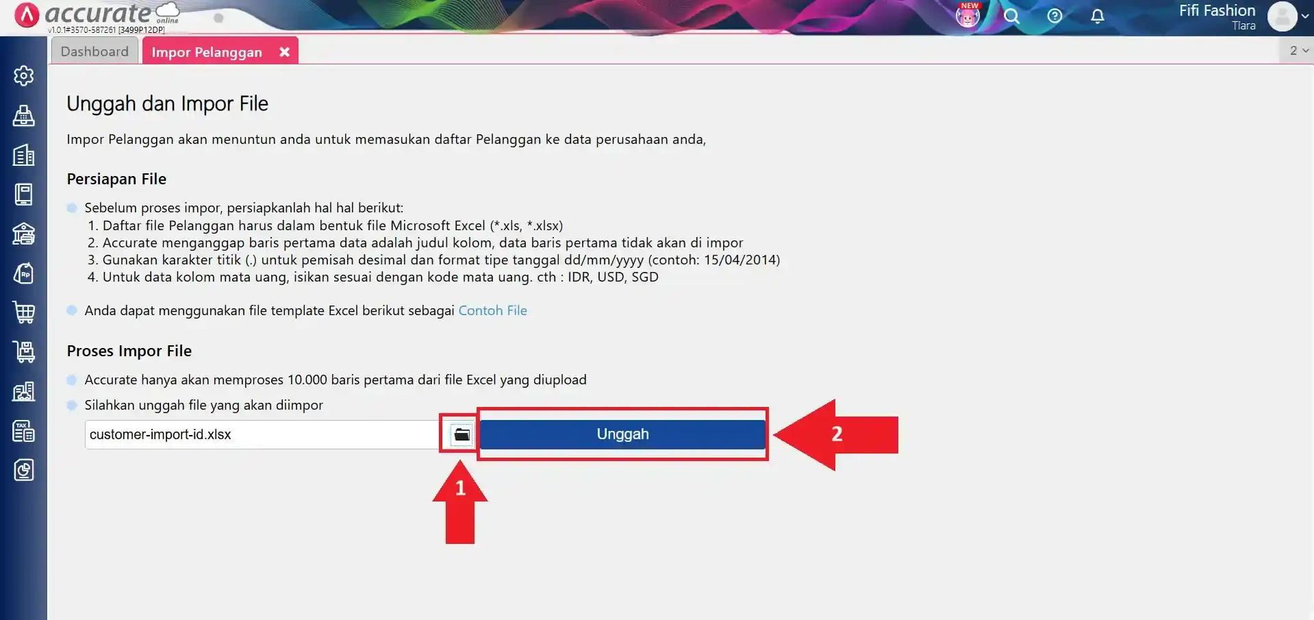 Impor Data Pelanggan dengan Multi Akun Piutang