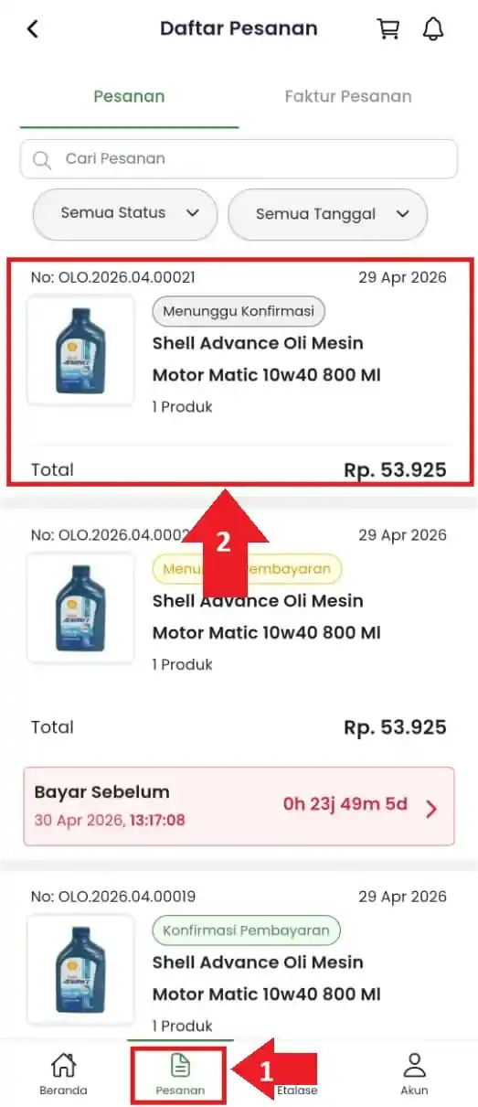 Membatalkan Pesanan di Trade Portal