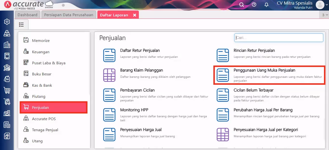 membuat penjualan gift vocher ke pelanggan 016