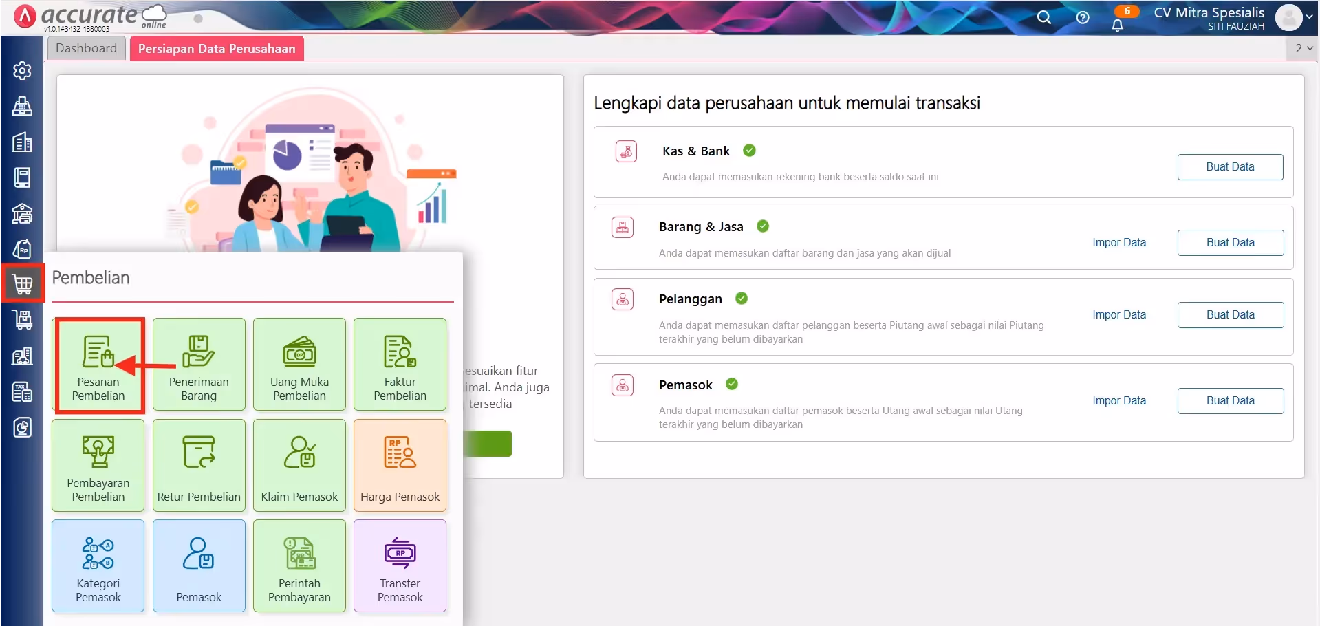 Impor Transaksi Pesanan Pembelian dari Luar Negeri