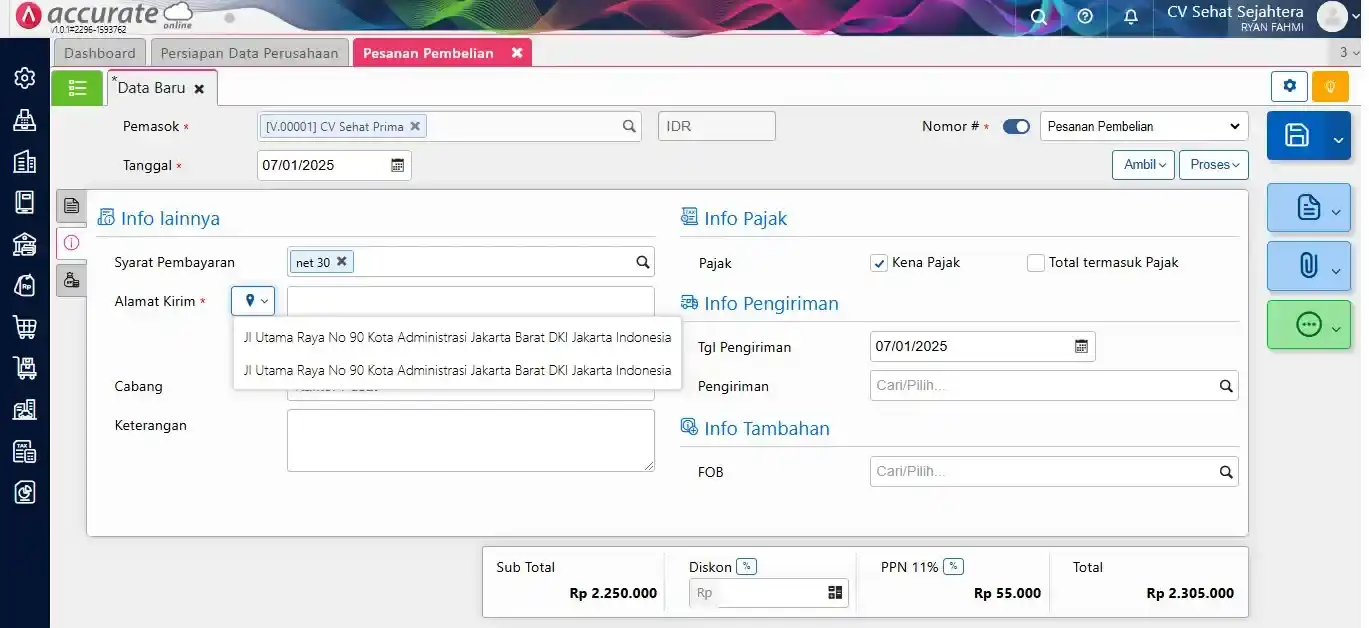 membuat pesanan pembelian di accurate online membuat pesanan pembelian di accurate online